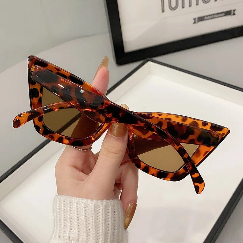 Vintage Cat-Eye Square Sunglasses