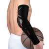 Black sports compression sleeve for the elbow or knee, shown on a person's arm.