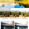 Comparison showing the super wear effect of photochromic sports sunglasses for cycling and outdoor activities before and afte