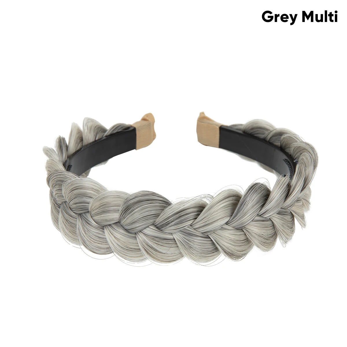 Grey Multi bohemian style braided hair accessory