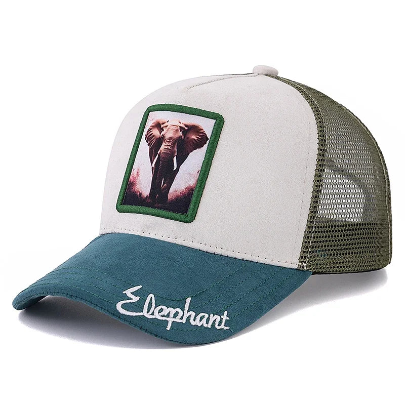Animal Print Baseball Cap with Adjustable Strap