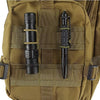 A multi-pack of tactical antenna binding buckles in black and olive green fabric.