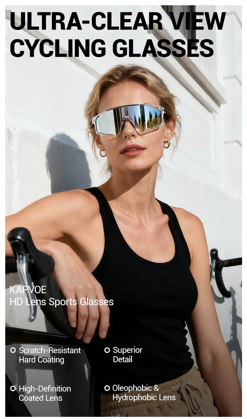 TR90 Cycling Glasses with Interchangeable Lenses for Men and Women