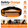 Safety Orange wristband and waist pack designed for outdoor running, hiking, fitness, and cycling.