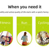 A healthy and active quality of life starts with a sports Fanny pack featuring fitness, run, and cycling activities.