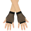 Mesh fingerless gloves for party and costume shown on a hand