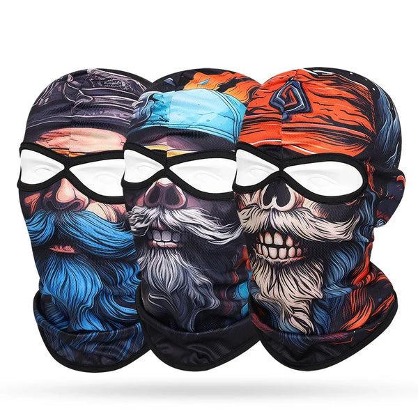 Skull Print Full Face Balaclava for Motorcycle & Outdoor Sports