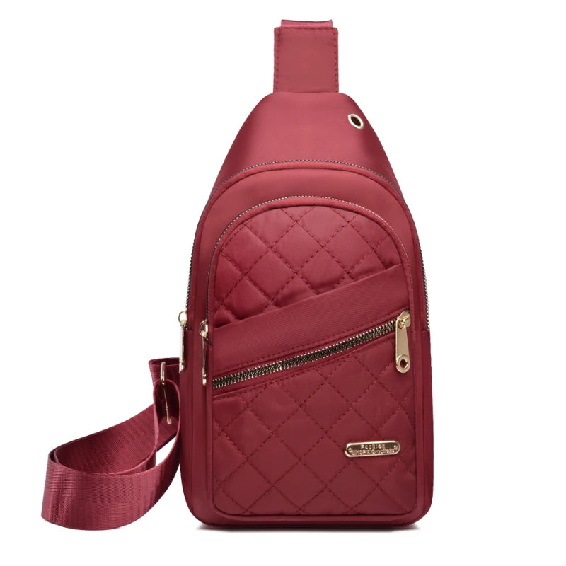 Nylon Crossbody Chest Bag for Women – Large Capacity, Adjustable Strap