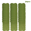 Three strips of olive green self-heating lumbar spine patches, packaged for 36 pieces.