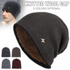 Fleece-Lined Knit Beanie Winter Hat