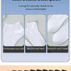 A pair of white breathable socks and a set of black and white boat socks are shown.