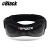 Black adjustable patellar tendon support strap worn on the knee.