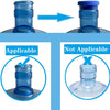 Diagram showing the application of reusable silicone water bottle lids, illustrating applicable and not applicable usage.