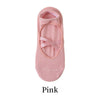 Pink crisscross strap yoga socks