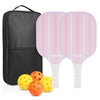 2-Piece Fiberglass Pickleball Paddle Set with 4 Balls for Beginners