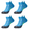 Mehrpack blaue Kompressions-Sportsocken für Herren und Damen, seitlich gezeigt.
