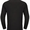 Black performance quick-dry long-sleeve shirt shown from the back.