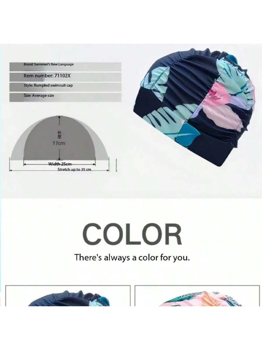 Comfortable Long Hair Swimming Cap with Ear Protection