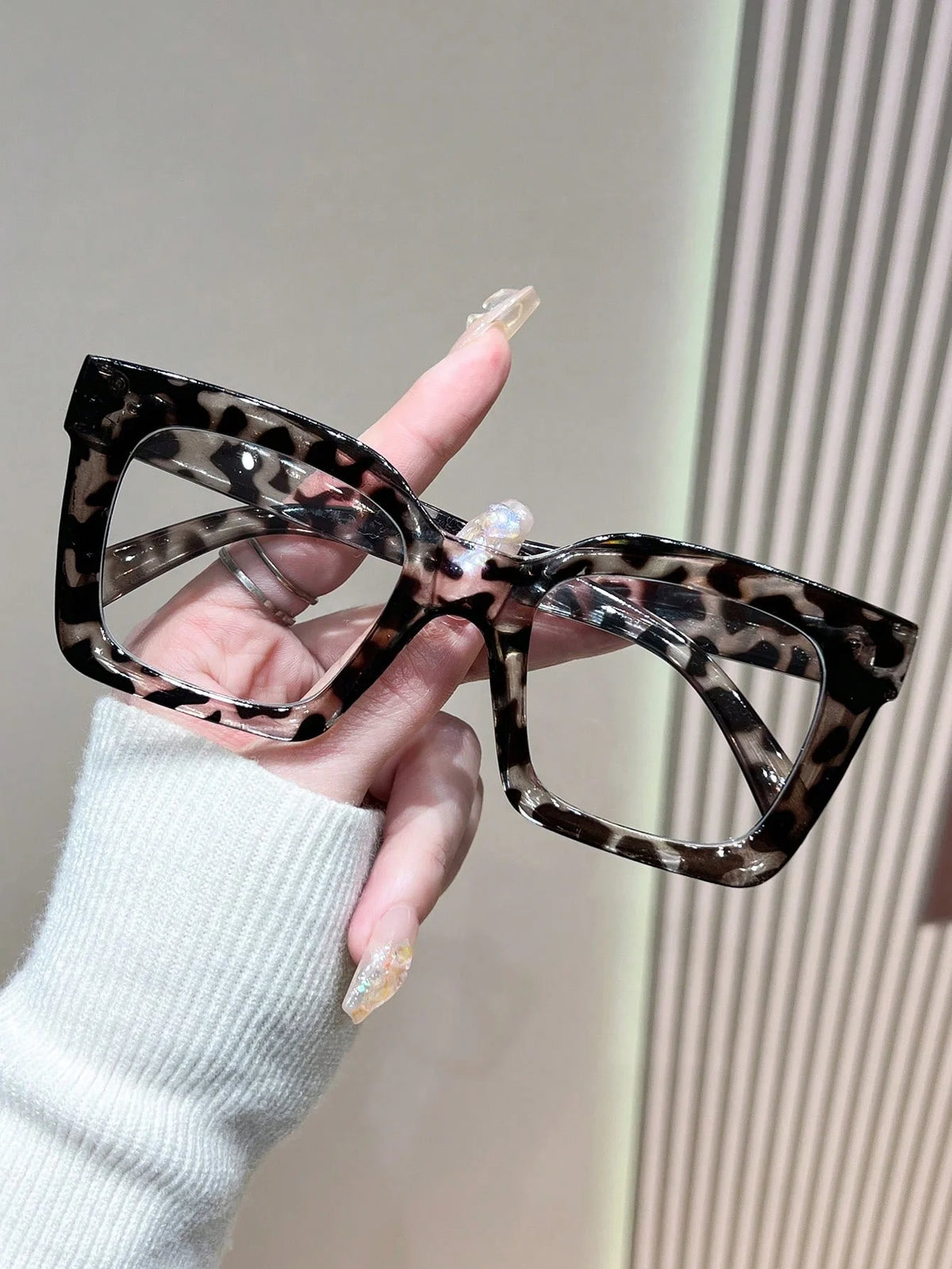 Square Anti-Blue Light Glasses with Clear Lenses
