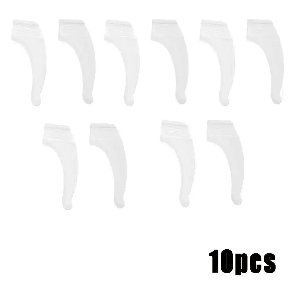 Dix grips en silicone transparents anti-dérapants pour lunettes