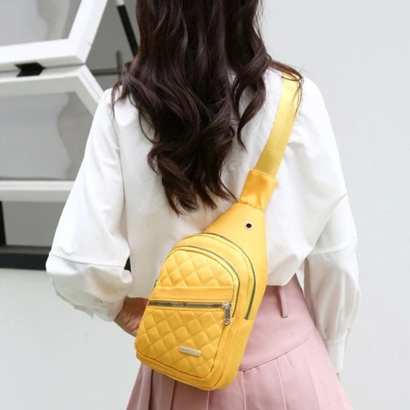 Nylon Crossbody Chest Bag for Women – Large Capacity, Adjustable Strap