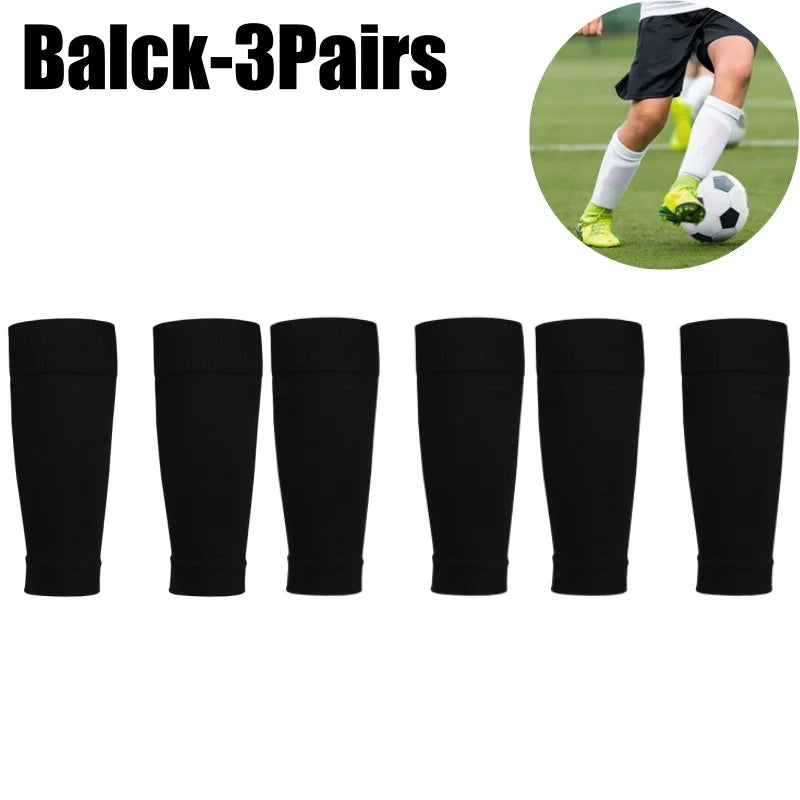 Black 3 pairs of compression sports socks for football and team activities