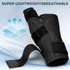 Black breathable therapeutic thumb brace shown in a close-up view