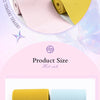 Rolls of colorful elastic bands or ribbons in various shades including purple, pink, green, and yellow.