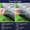 3-in-1 Luftpumpe-Gerät, das ein Kissen entlüftet und aufblässt, mit effizientem Motor und einstellbarer Beleuchtung