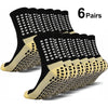 Sechs Paar schwarze und beige Grip-Socken für Sport und Athletic-Schuhe