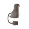 A matte gray silicone straw cover for a tumbler or water bottle.