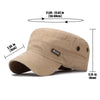 Classic Military Cadet Flat Cap – Unisex Adjustable Snapback