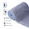 Roll bandage tape in blue with instructions for use and storage