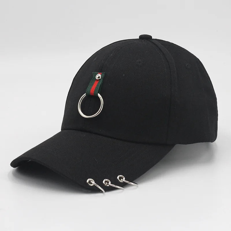 Classic Cotton Cap with Metal Ring Detail