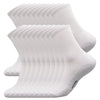 A stack of white men's essential warm socks for outdoor activities