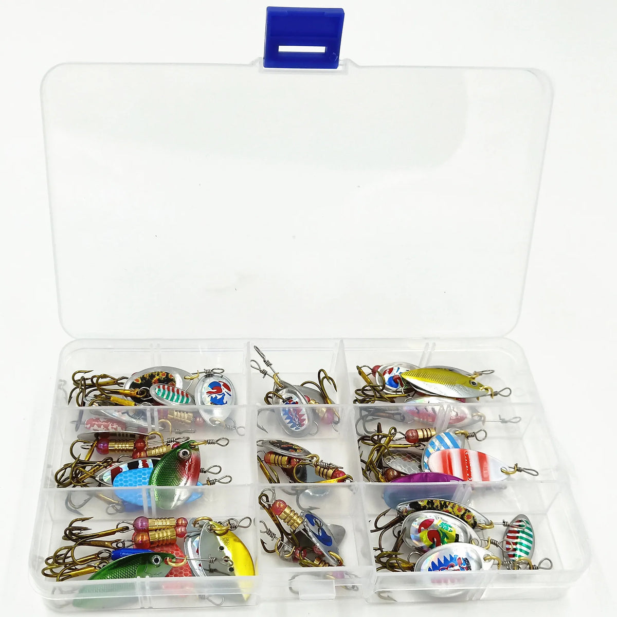 Metal Spinner Fishing Lure Kit (30 Pieces)