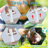 A four-step guide showing how to use a white natural insect bite relief tool for aiming, lifting, repetition, and cleaning.