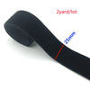 Black stretch velvet elastic headband rolled for sale in a 2-yard lot