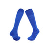 Ein Paar königsblaue, atmungsaktive, knöchelhohe Sportsocken vor weißem Hintergrund.