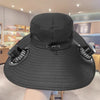 Solar-Powered Cooling Bucket Hat with USB Rechargeable Fan