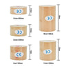 Rouleaux de ruban kinesthérapie beige de différentes largeurs et longueurs avec marquages de certification CE.