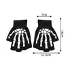 Black skeleton hand gloves showing the anatomical structure for fitness and cycling.
