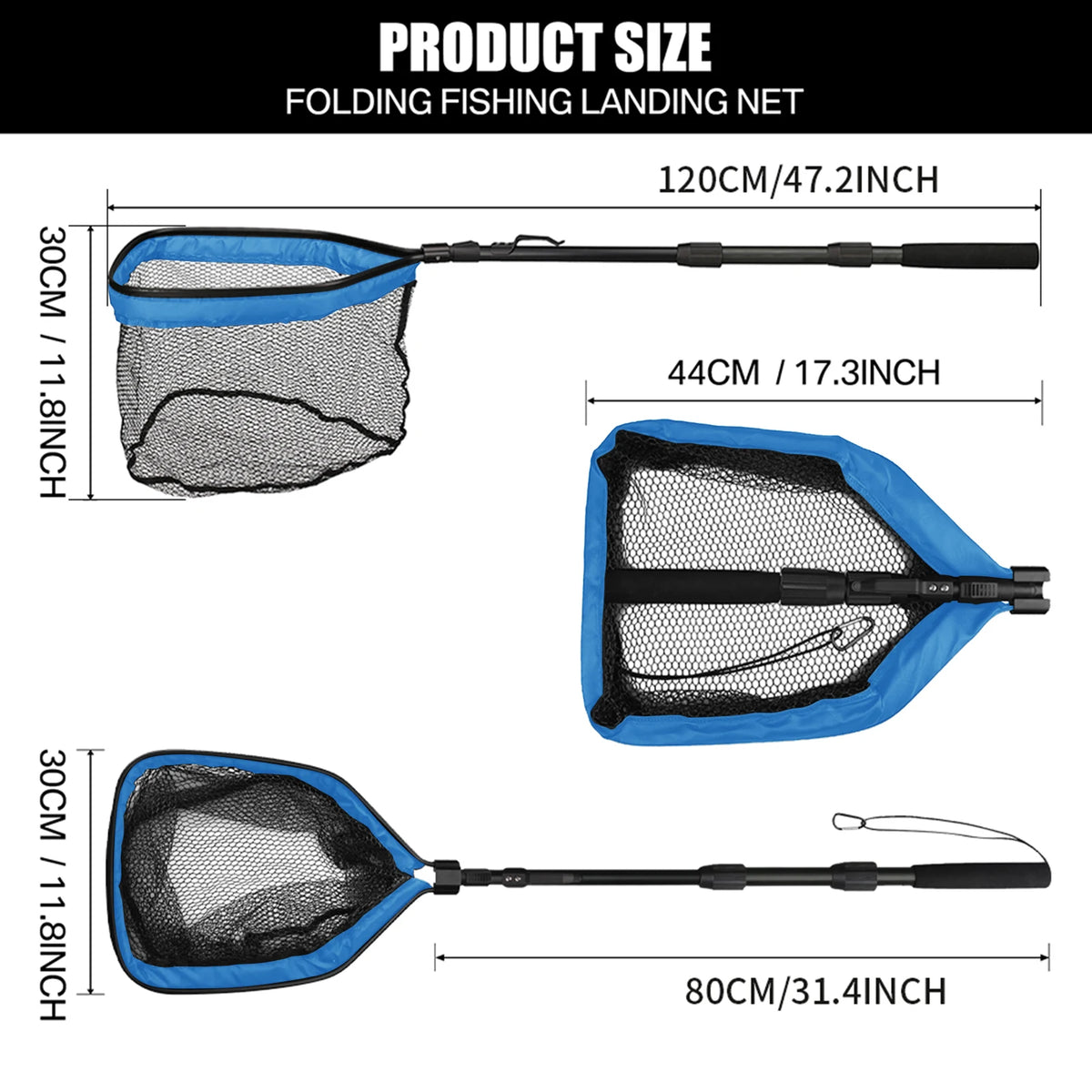 Aluminum Alloy Telescoping Fishing Landing Net