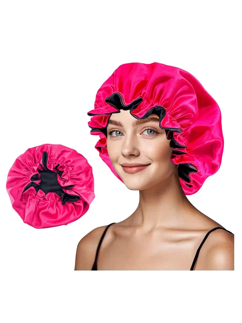 Reversible Satin Sleep Cap with Adjustable Fit