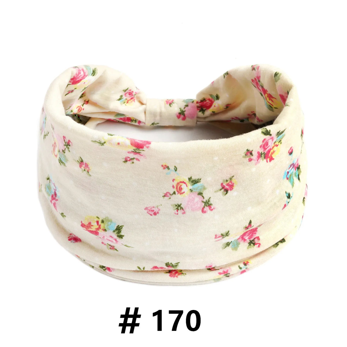 Bandeau en coton stretch à motif floral jaune clair pour yoga et sport.