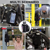 Multiple scenarios showing a magnetic accessory holder for water bottles and small items being used in gym and fitness contex