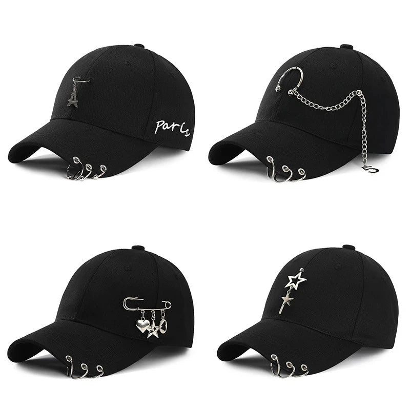 Classic Cotton Cap with Metal Ring Detail