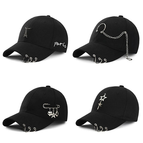 Classic Cotton Cap with Metal Ring Detail