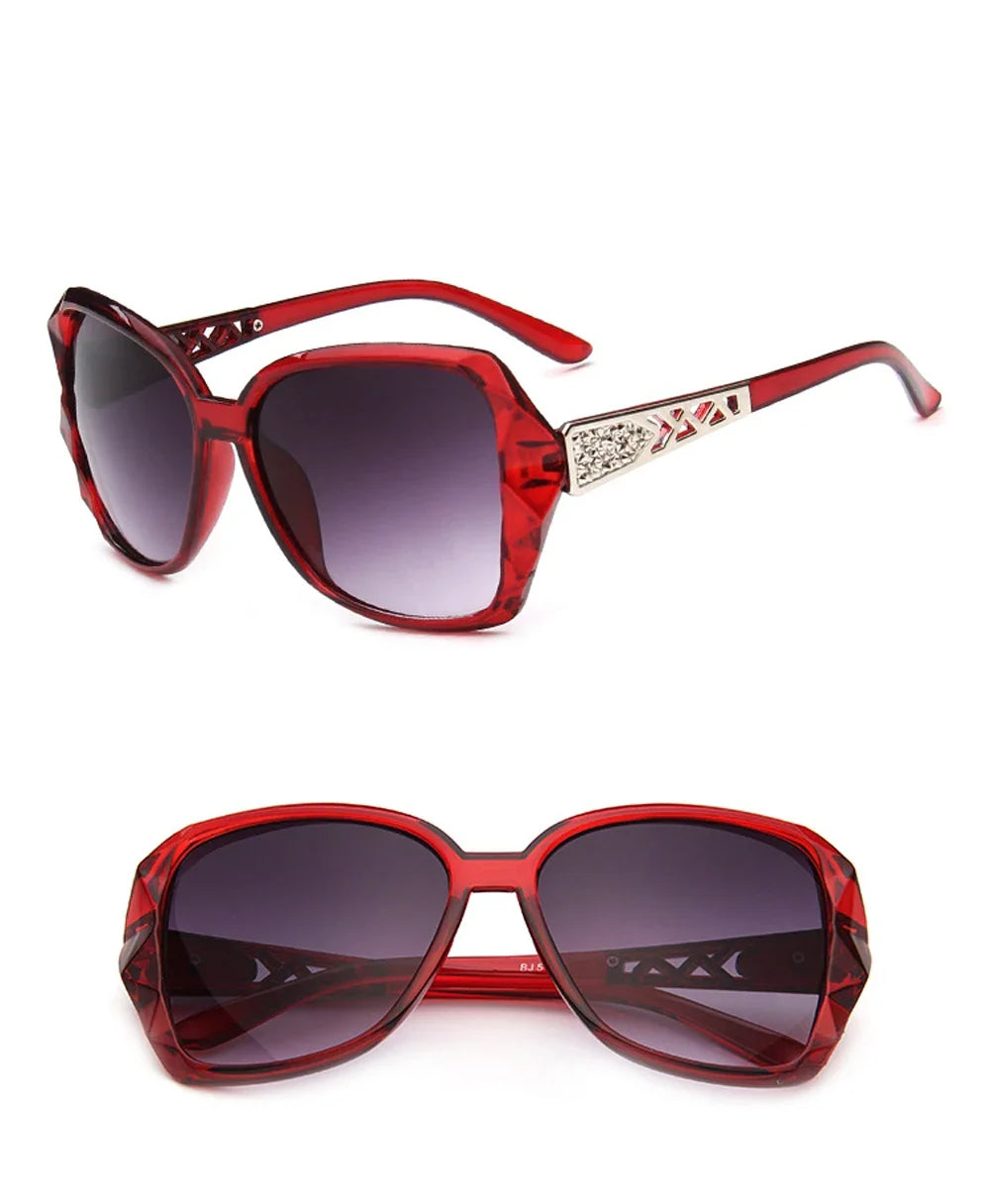 Purple Square Sunglasses with UV400 Protection