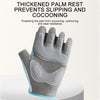 A gray thickened palm rest glove for protecting the palm from coooning and wear resistance.